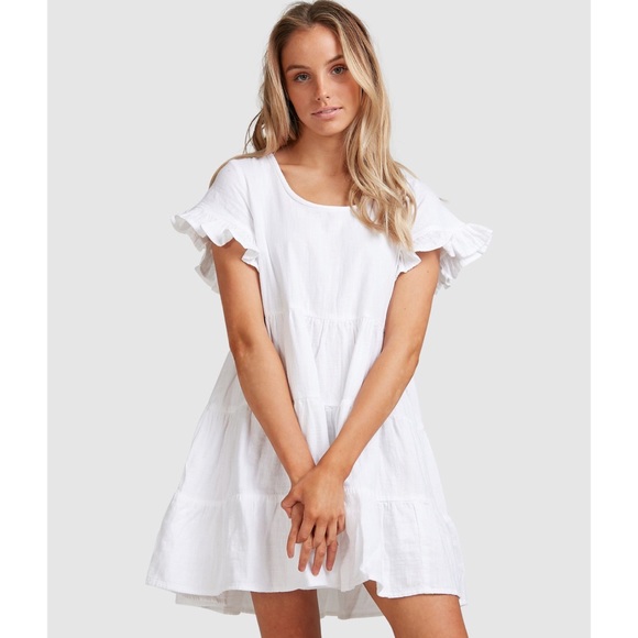 Billabong White Ruffle Sleeve Pixie Dress - Picture 6 of 7